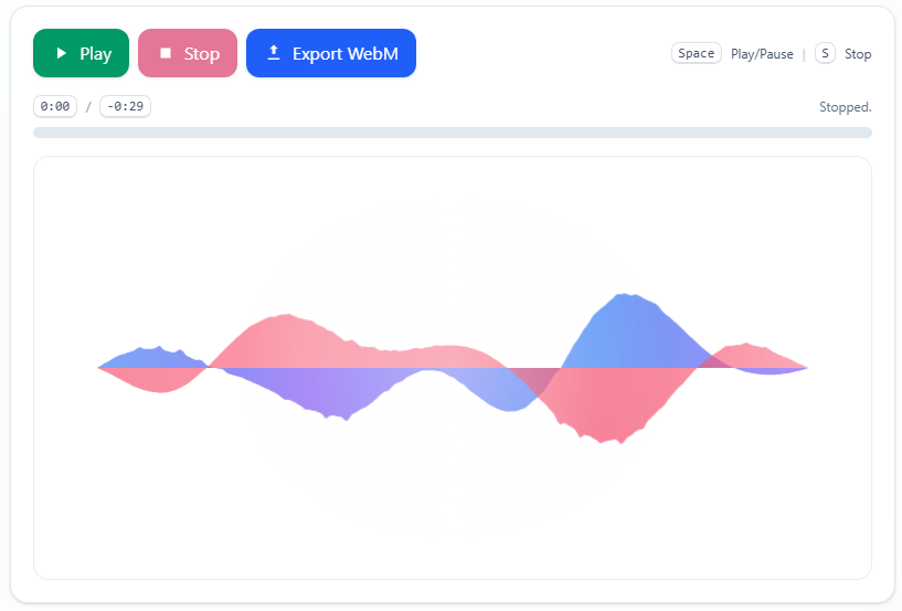 Siri effect audio visualizer with dynamic waves and glowing accents